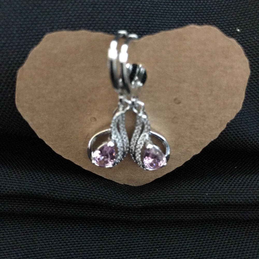 1.25 ct. Pink Amethyst Earrings